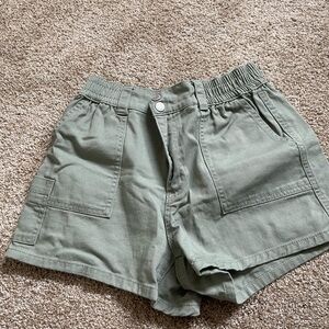 Vanilla Star Sage Green Women's Cargo Shorts